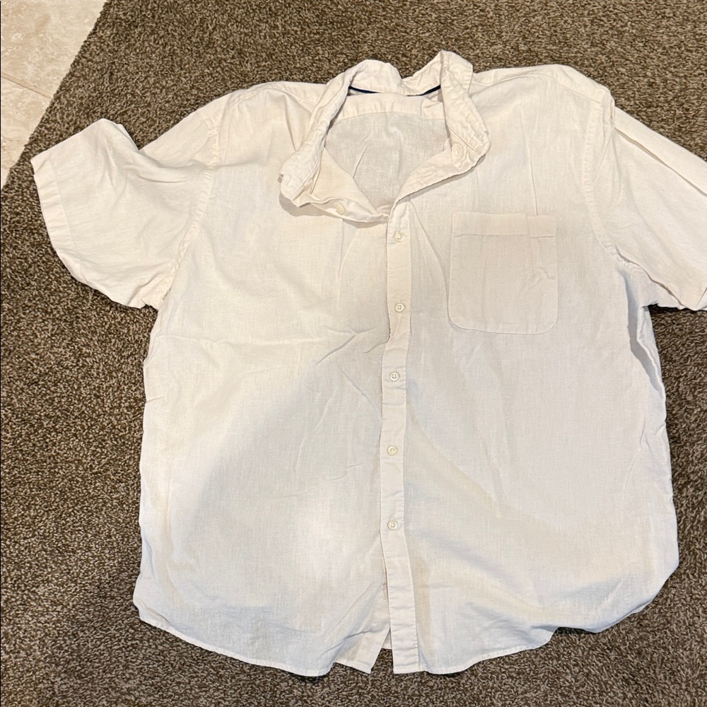 Croft & Barrow Casual White Button Down Shirt